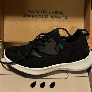 Vessi Black and White waterproof shoes